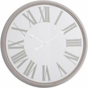 Antique Grey Mirrored Wall Clock